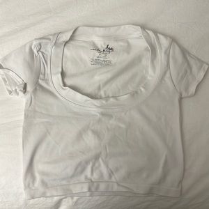 Free people cropped shirt white